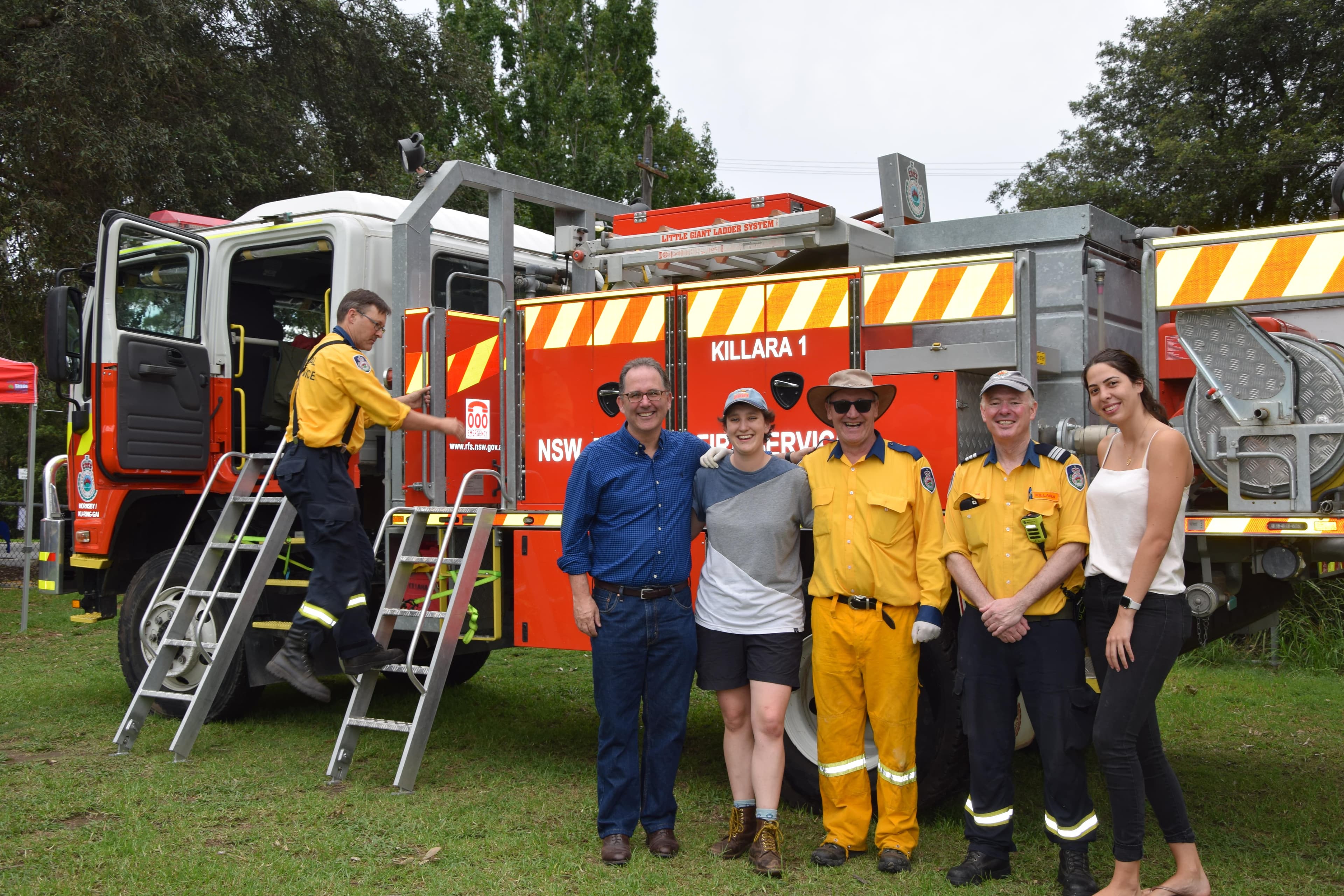 Alister Henskens SC MP with Killara Royal Fire Service