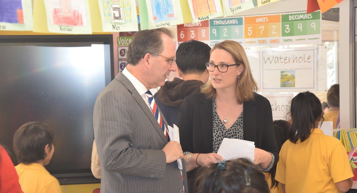 Alister visiting local Public School 