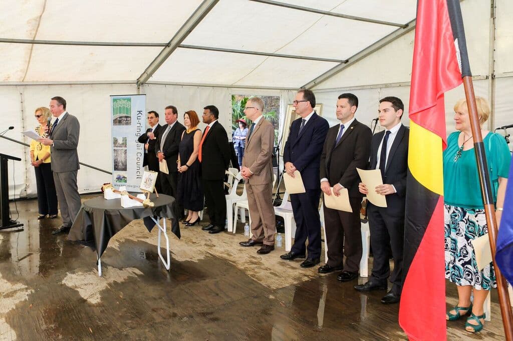 Alister attending a local Australia Day Citizenship Ceremony 