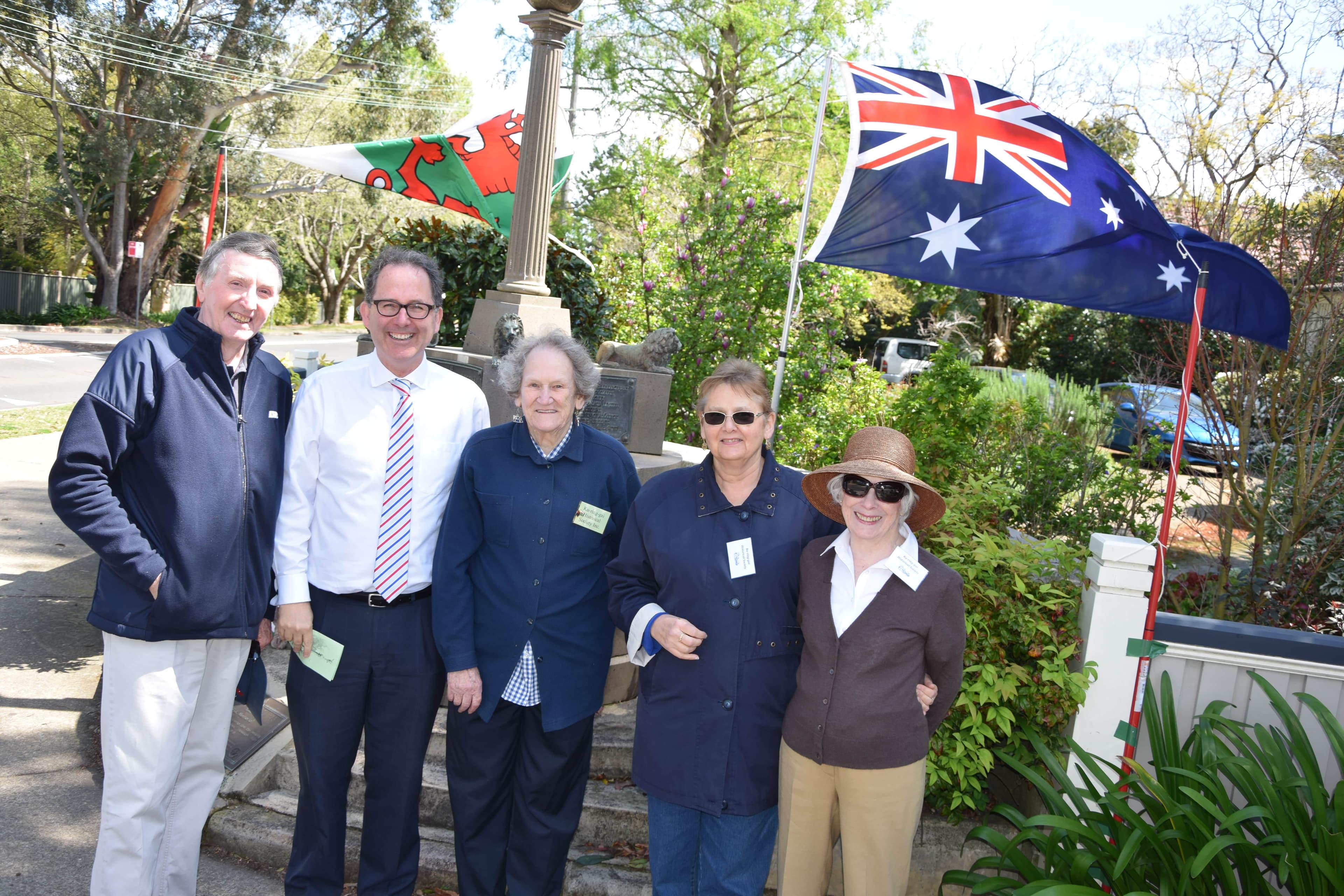 Alister with members from the historical society 