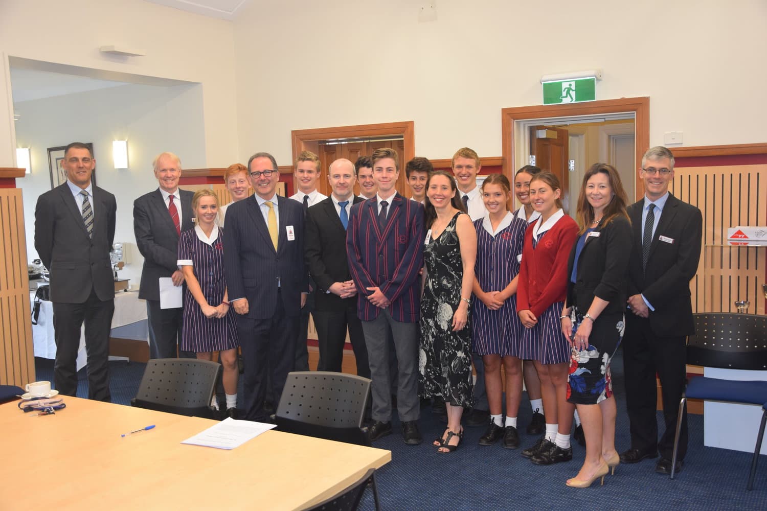 Congratulating Andy Scott of Barker College 