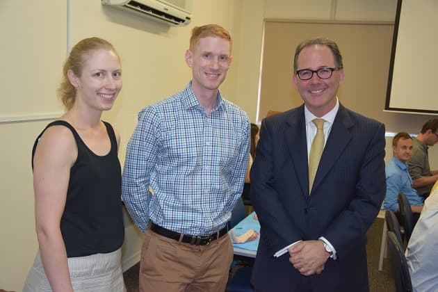 Alister welcoming new interns 