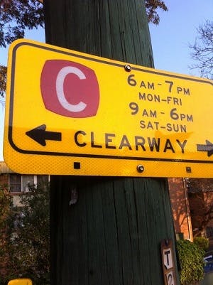 Clearway Sign 
