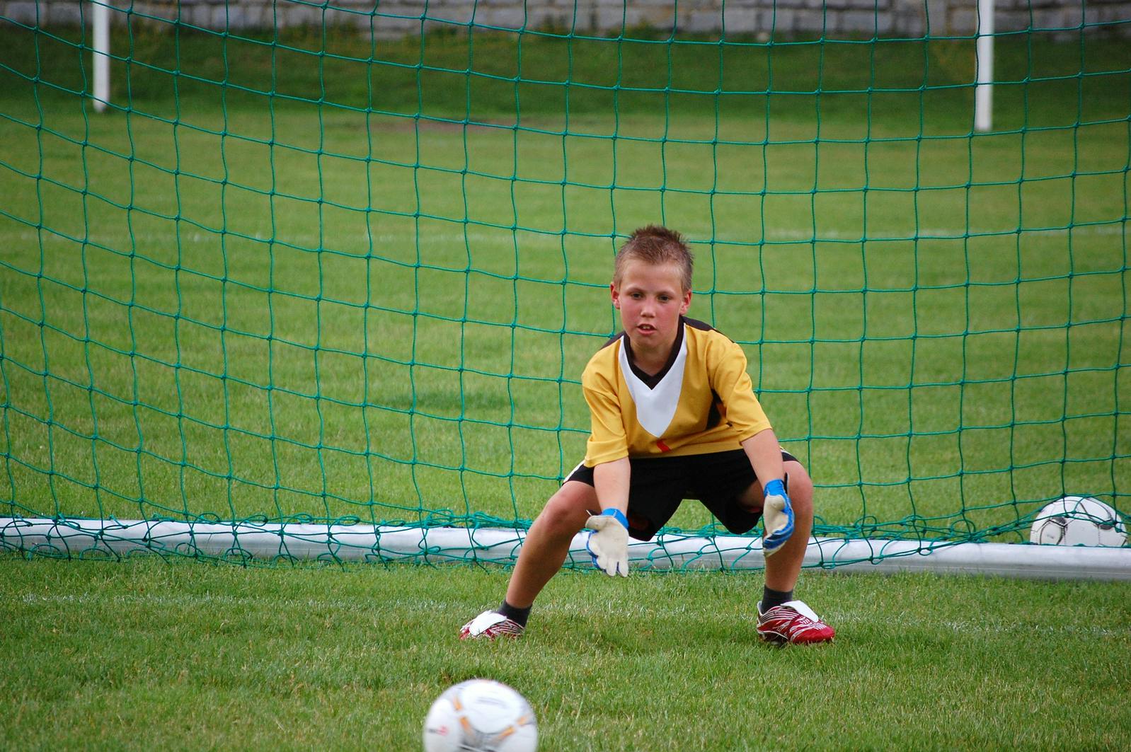 Boy playing soccer 
