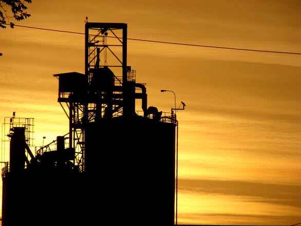 Factory at Sunset 